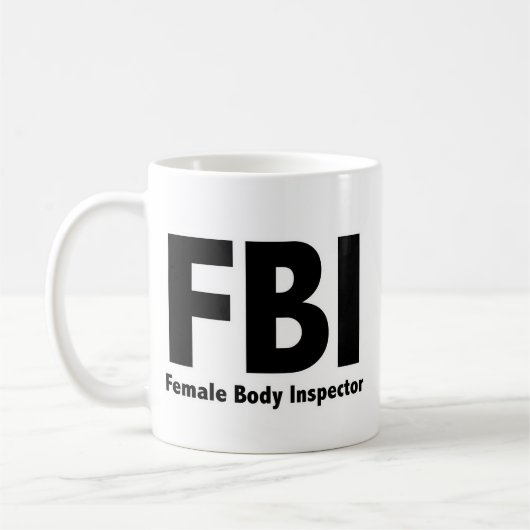 FBIの失礼なおもしろいユーモア コーヒーマグカップ (左)
