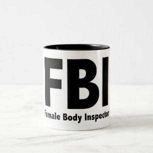 FBIの失礼なおもしろいユーモア ツートーンマグカップ