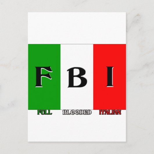 FBIの完全血イタリアン ポストカード (正面)