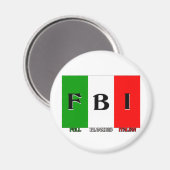 FBIの完全血イタリアン マグネット (正面/裏面)