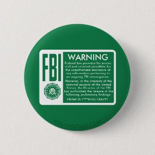 FBIの警告! 切札はFの***王ですCRAZY! 缶バッジ