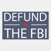 FBIの資金を取り除く 長方形シール (正面)