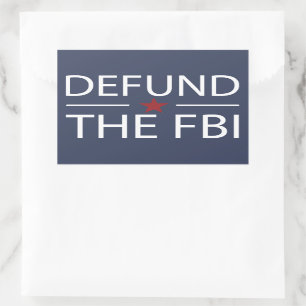 FBIの資金を取り除く 長方形シール