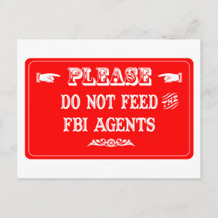 FBIの食べ物を与え代理者を使わない ポストカード