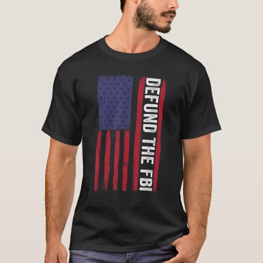 FBIアメリカ国旗3の資金を取り除く Tシャツ (正面)
