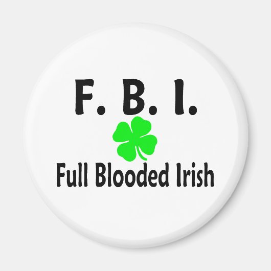 FBIフルブラッドアイリッシュクローバー マグネット (正面)