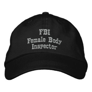 FBIユーモア帽子 刺繍入りキャップ