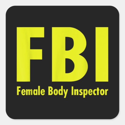 FBI女性体検査男性へパパ スクエアシール (正面)