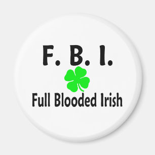 FBI完全なBloodedのアイルランド人のクローバー マグネット