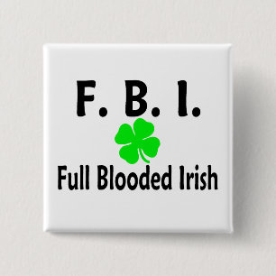 FBI完全なBloodedのアイルランド人のクローバー 缶バッジ