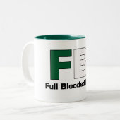FBI完全なBloodedのイタリアンで大きいパパのマグ ツートーンマグカップ (正面左)