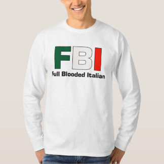 FBI完全なBloodedのイタリアンで白い長袖T Tシャツ