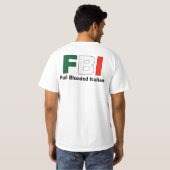 FBI完全なBloodedのイタリアンで白く大きい背部Tシャツ Tシャツ (裏面フル)