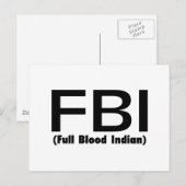 FBI完全血インディアン ポストカード (正面/裏面)