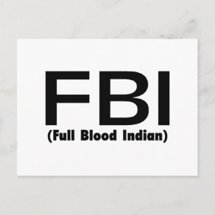 FBI完全血インディアン ポストカード