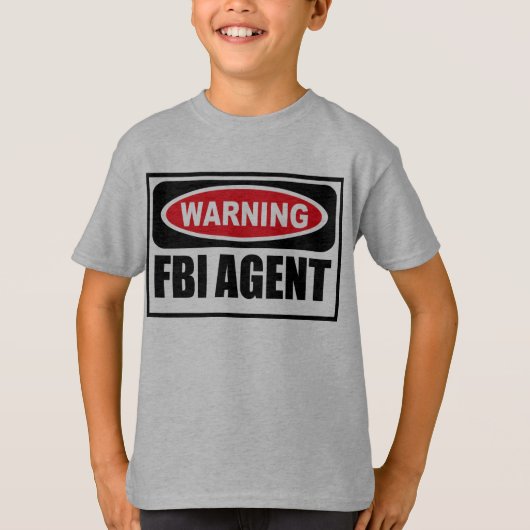 FBI捜査官の子供のTシャツの警告 Tシャツ (正面)