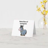 FBI連邦捜査局ロバの漫画 カード (黄色い花)