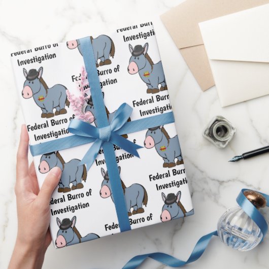 FBI連邦捜査局ロバの漫画 ラッピングペーパー (ギフト)