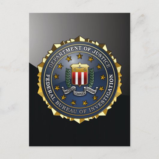 FBI のエンブレム ポストカード (正面)