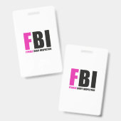 FBI 女性身体検査官 バッジ (正面＆裏面)