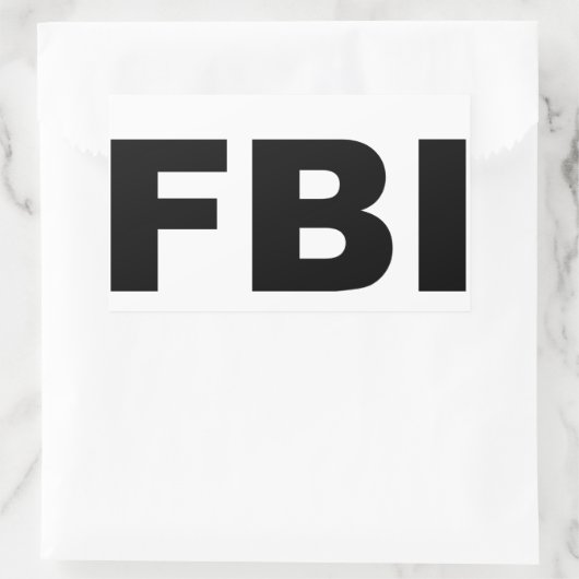 FBI 長方形シール (バッグ)