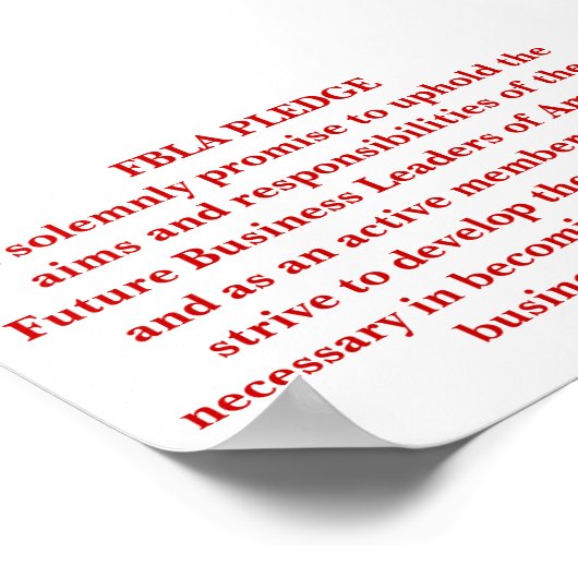 FBLA誓約 ポスター (角)