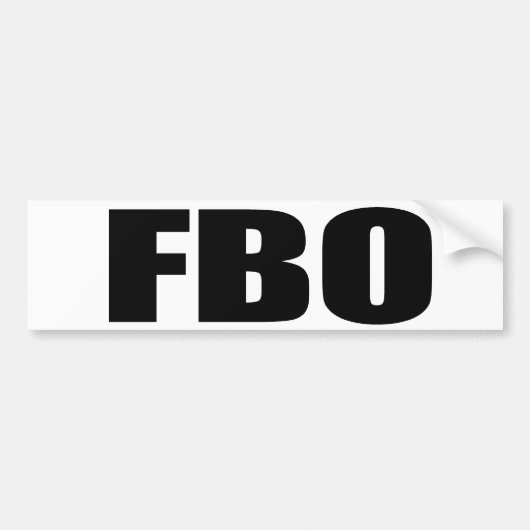 FBO バンパーステッカー (正面)