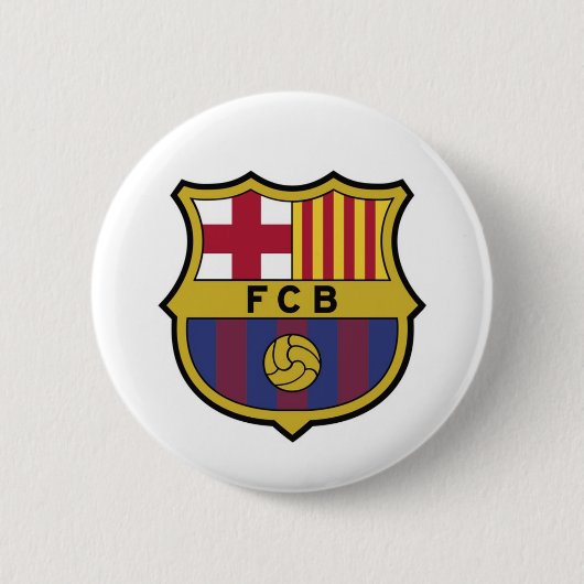 FCバルセロナ サッカーチーム ブローチ 缶バッジ (正面)