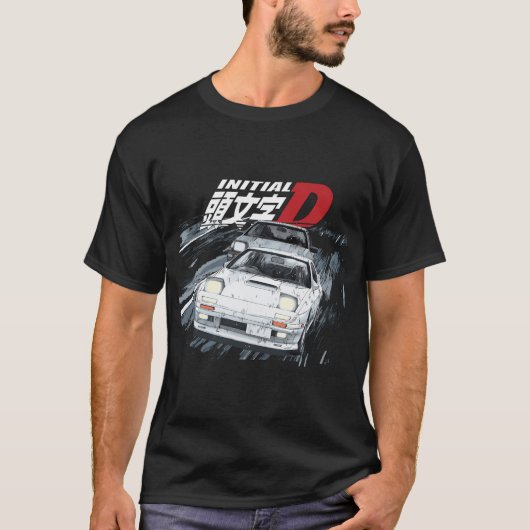 fc3s 頭文字D 高橋涼介 FC vs 86 ドリフトカー Tシャツ (正面)