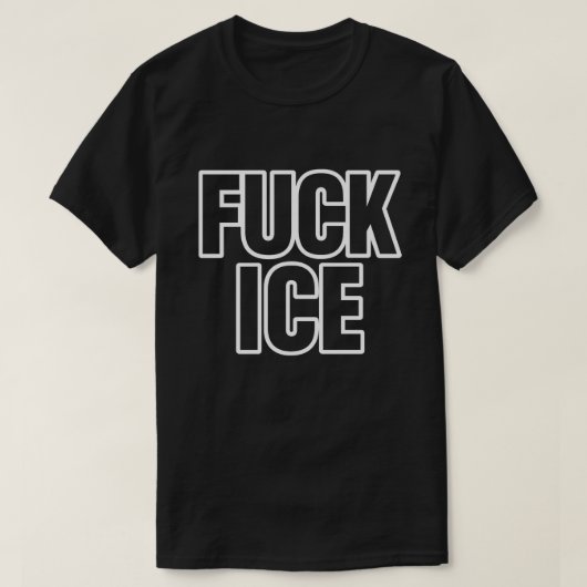 FC*K ICE 反ICE抗議デザイン - Tシャツ (デザイン正面)