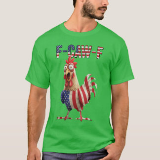 FCawFチおもしろいキンUSA国旗FCAWFアメリカンチケ Tシャツ