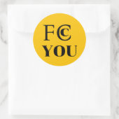 FCC YOU Sticker ラウンドシール (バッグ)