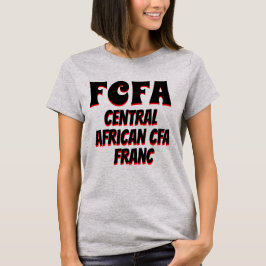 FCFA中央アフリカCFAフラン灰色 Tシャツ