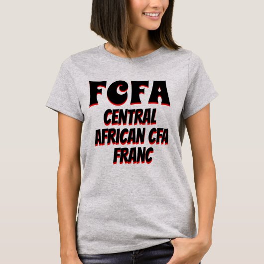FCFA中央アフリカCFAフラン灰色 Tシャツ (正面)