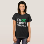 Fck腎臓病認識度月緑のリボンsu Tシャツ (正面フル)