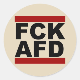 "Fck AfD", runder Aufkleber ラウンドシール