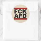 "Fck AfD", runder Aufkleber ラウンドシール (バッグ)
