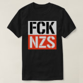 FCK NZSステッカー Tシャツ (デザイン正面)