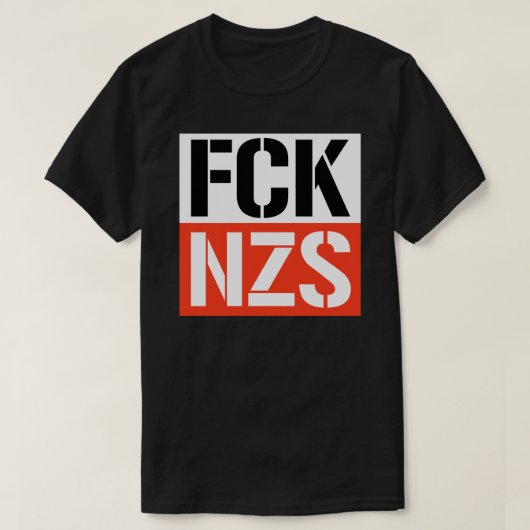 FCK NZSステッカー Tシャツ (デザイン正面)