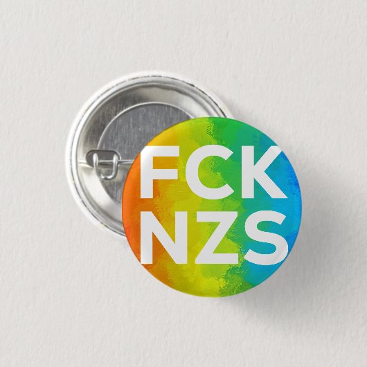 FCK NZS切り出しRegenbogen weibs 缶バッジ (正面&裏面)