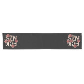 FCK NZS 花柄デザイン 反右翼 反ナチス LGBTQ+ ショートテーブルランナー (横)
