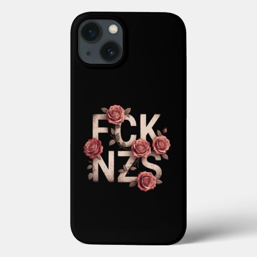 FCK NZS 花柄デザイン 反右翼 反ナチス LGBTQ+ Case-Mate iPhoneケース (裏面)