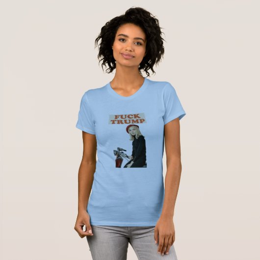 Fck trump baby blue tシャツ (正面フル)