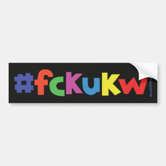 #fckukwでこぼこステッカー バンパーステッカー