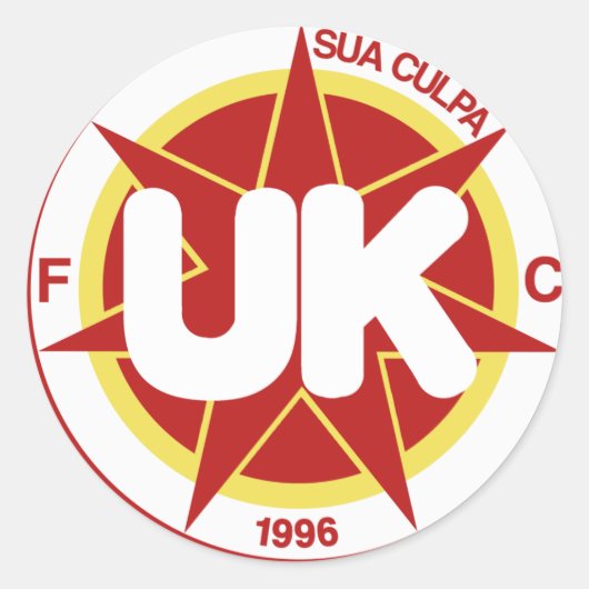 FCRedsticker ラウンドシール (正面)