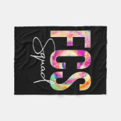 Fcs Squad Tie Dye Back To School Women Appreciatio フリースブランケット (正面(横))