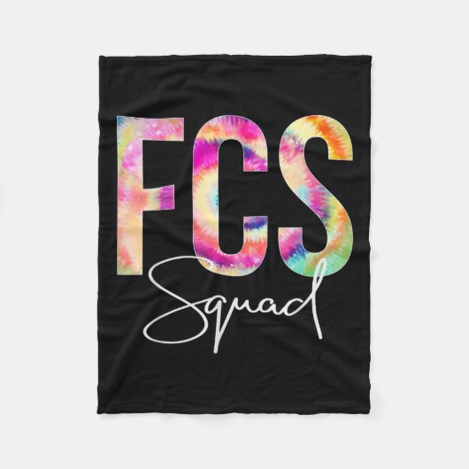 Fcs Squad Tie Dye Back To School Women Appreciatio フリースブランケット (正面)