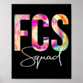 Fcs Squad Tie Dye Back To School Women Appreciatio ポスター (正面)