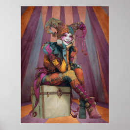 FD2サーカスピエロアートヴィンテージレトロカーニバルアート2 ポスター