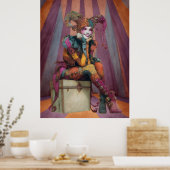 FD2サーカスピエロアートヴィンテージレトロカーニバルアート2 ポスター (キッチン)